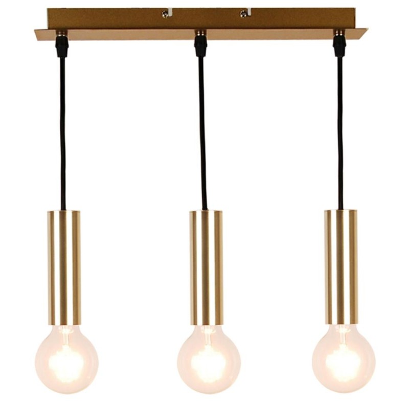 3-LIGHT Pakabinamas šviestuvas DALLAS Ø42X142mm 3xE27 Aukso