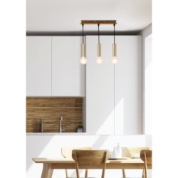 3-LIGHT Pakabinamas šviestuvas DALLAS Ø42X142mm 3xE27 Aukso