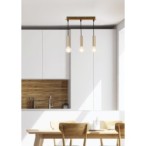 3-LIGHT Pakabinamas šviestuvas DALLAS Ø42X142mm 3xE27 Aukso