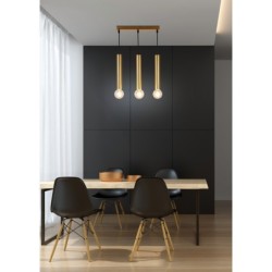 3-LIGHT Pakabinamas šviestuvas DALLAS Ø42X284mm 3xE27 Aukso