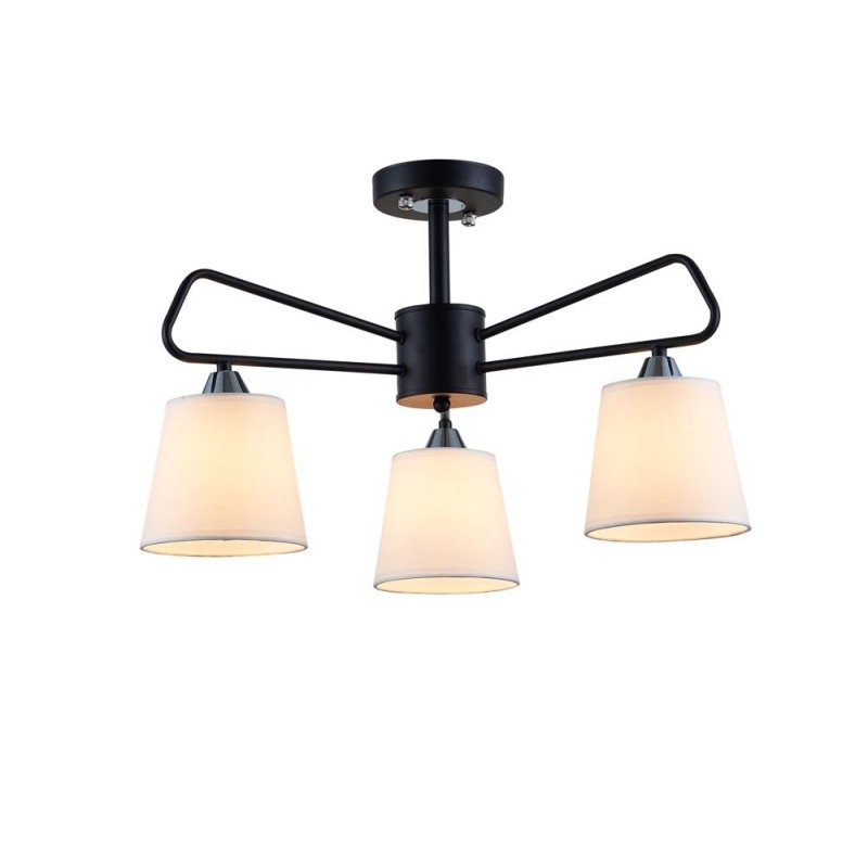 3-LIGHT Pakabinamas šviestuvas MORLEY 3xE14 Juoda