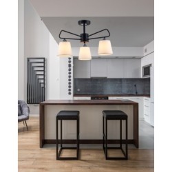 3-LIGHT Pakabinamas šviestuvas MORLEY 3xE14 Juoda