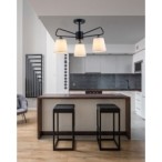 3-LIGHT Pakabinamas šviestuvas MORLEY 3xE14 Juoda