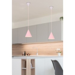 Pakabinamas šviestuvas VOSS 1xE27 Rožinė