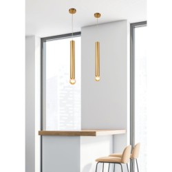 Pakabinamas šviestuvas AUSTIN. SLIM Ø60X500mm 1xE27 Aukso