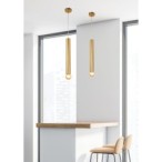 Pakabinamas šviestuvas AUSTIN. SLIM Ø60X500mm 1xE27 Aukso