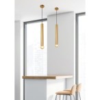 Pakabinamas šviestuvas AUSTIN. SLIM Ø60X500mm 1xE27 Aukso