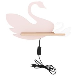 SWAN Sieninis šviestuvas 5W LED 4000K IQ KIDS su laidu PINK+Balta