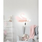 SWAN Sieninis šviestuvas 5W LED 4000K IQ KIDS su laidu PINK+Balta