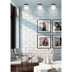 Lubinis šviestuvas TUBE 9W LED 4000K Balta + Juoda D:8.8CM