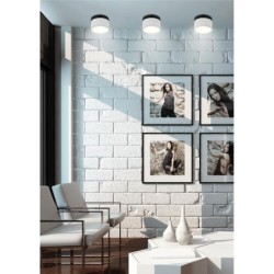 Lubinis šviestuvas TUBE 9W LED 4000K Balta + Juoda D:8.8CM