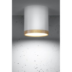 Lubinis šviestuvas TUBE 5W LED 4000K Medžio + Balta D:6.8CM