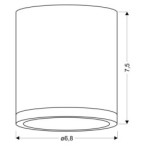 Lubinis šviestuvas TUBE 5W LED 4000K Medžio + Balta D:6.8CM