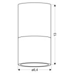 Lubinis šviestuvas TUBE 1X50W GU10 FROZEN + Balta D:6.4CM