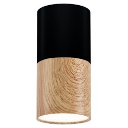 Lubinis šviestuvas TUBE 1X50W GU10 Medžio + Juoda D:5.8CM