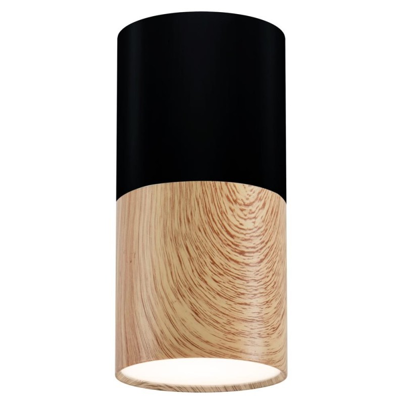Lubinis šviestuvas TUBE 1X50W GU10 Medžio + Juoda D:5.8CM