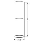 Lubinis šviestuvas TUBE 1xGU10 5.8/20 Juoda + Aukso