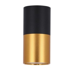 Lubinis šviestuvas TUBE 1xGU10 5.8/12 Juoda + Aukso