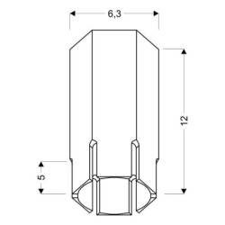 Lubinis šviestuvas TUBE 1X25W GU10 6.3/12 Balta
