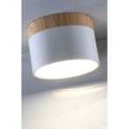 Lubinis šviestuvas TUBA 9W LED 4000K Balta +Medis D:8.8CM