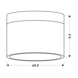 Lubinis šviestuvas TUBA 9W LED 4000K Balta +Medis D:8.8CM