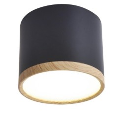 Lubinis šviestuvas TUBE 9W LED 8.8/7.5 Medžio+Juoda 4000K