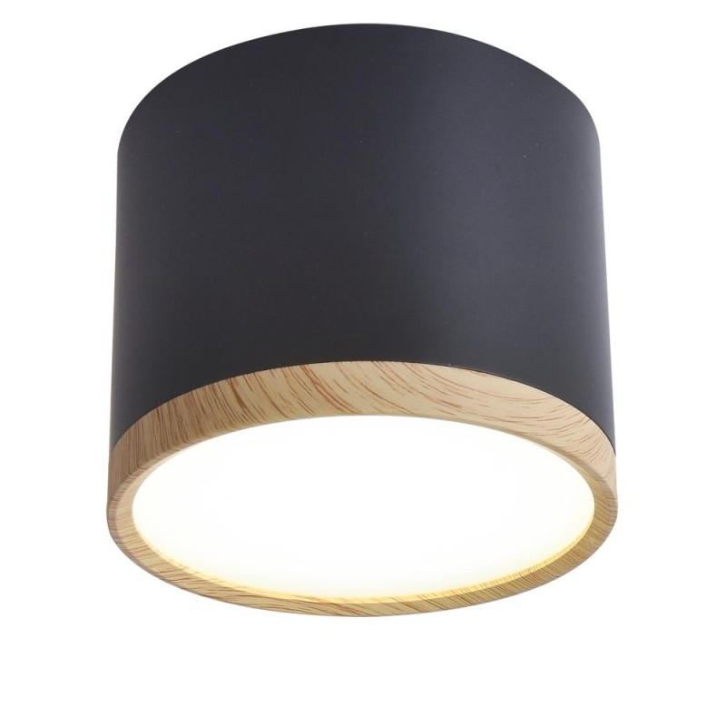 Lubinis šviestuvas TUBE 9W LED 8.8/7.5 Medžio+Juoda 4000K
