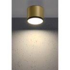 Lubinis šviestuvas TUBE 9W LED 8.8/7.5 Juoda +Aukso MAT 4000K