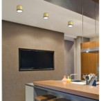 Lubinis šviestuvas TUBE 9W LED 8.8/7.5 Juoda +Aukso MAT 4000K