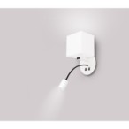 MAGNUM 1 Sieninis šviestuvas 1xE27+3W LED Square Balta