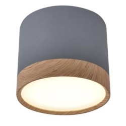 Lubinis šviestuvas TUBE 9W LED 8.8/7.5 Medžio+Pilka 4000K