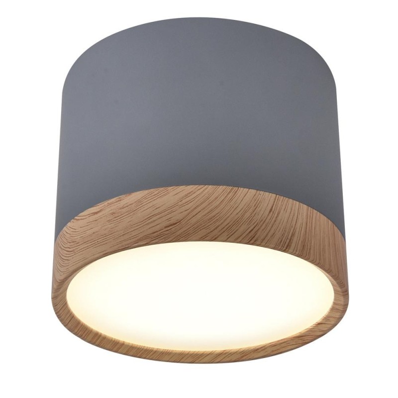 Lubinis šviestuvas TUBE 9W LED 8.8/7.5 Medžio+Pilka 4000K