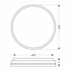 MONTANA Lubinis šviestuvas Balta+Aukso 24W LED 40CM