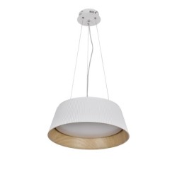 UMBRIA Pakabinamas šviestuvas Balta + Medžo 1X24W LED