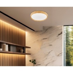 CADIX Lubinis šviestuvas Balta + Medžo 24W LED 38.5CM Balta