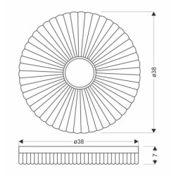Tart Lubinis šviestuvas Medžio 24W LED 38CM Balta +Medžio 4000K