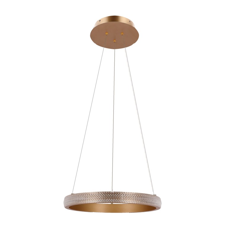 Hashim Pakabinamas šviestuvas 40cm Aukso 22W LED 4000K Krištoliukai