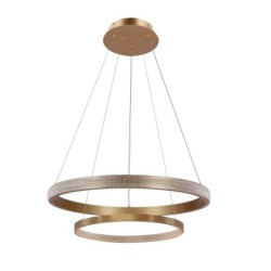 Hashim Pakabinamas šviestuvas 60+40cm Aukso 22W+34W 4000K LED Krištoliukai