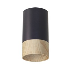 Conti tube Lubinis šviestuvas 1xGU10 5.5/10 Juoda +Medžo
