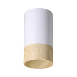 Conti tube Lubinis šviestuvas 1xGU10 5.5/10 Balta +Medžo