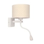 Polo Sieninis šviestuvas Balta 1xE27+2W LED Kreminė