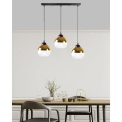 Contessa Pakabinamas šviestuvas Juoda 3xE27 Aukso