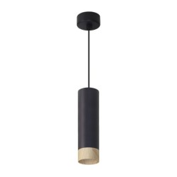 Conti Pakabinamas šviestuvas Juoda 1xGU10 Juoda + Medžo