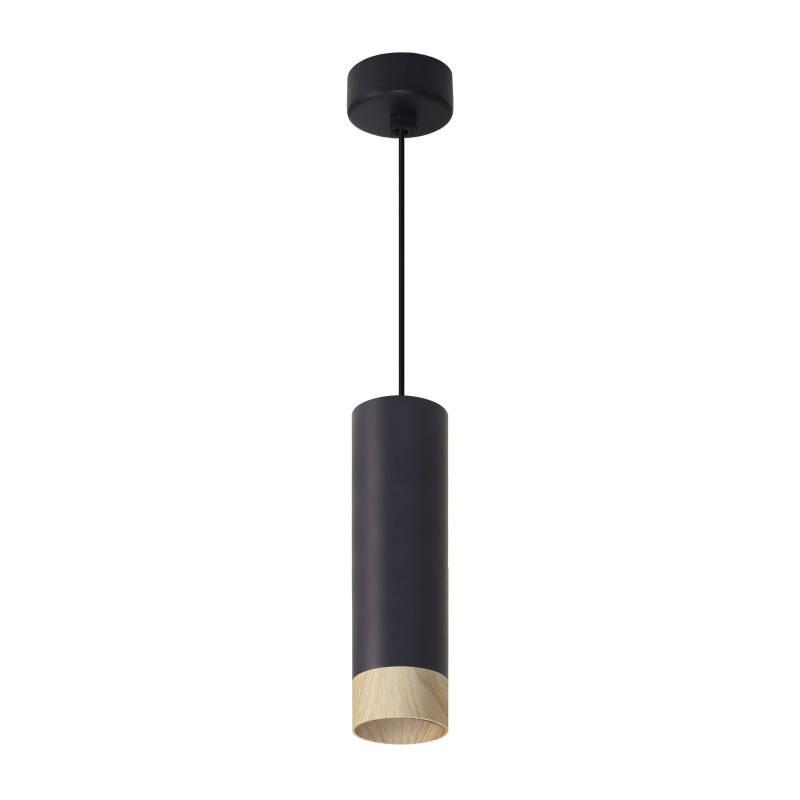 Conti Pakabinamas šviestuvas Juoda 1xGU10 Juoda + Medžo