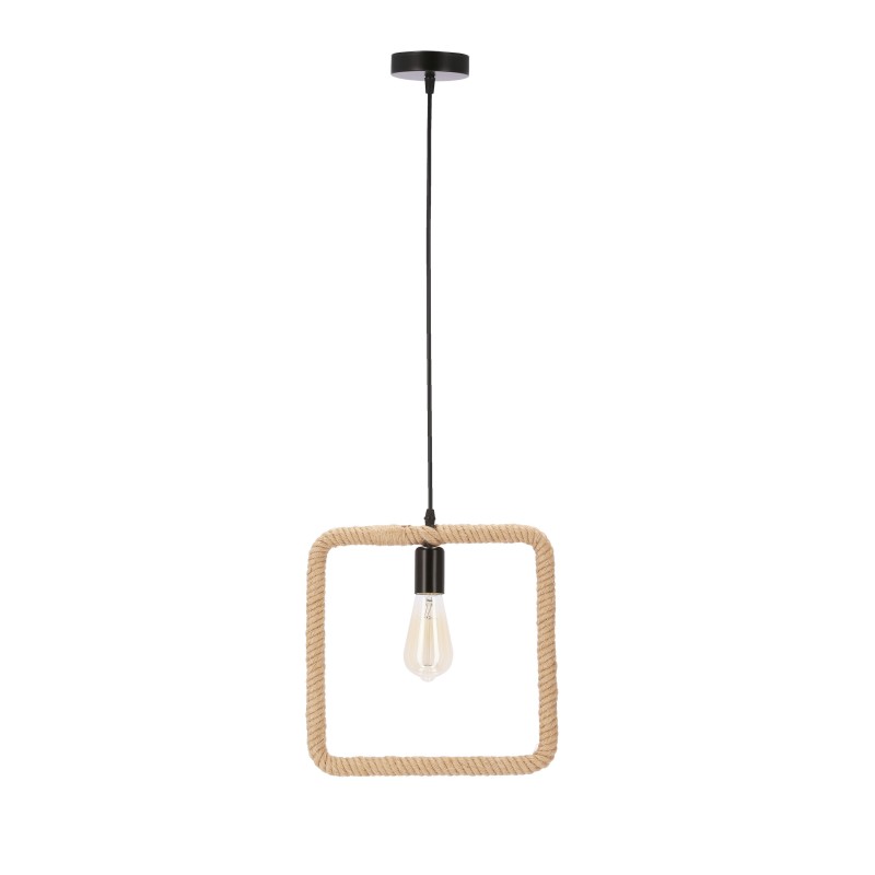 Quadro Pakabinamas šviestuvas Juoda + Kreminė 1xE27