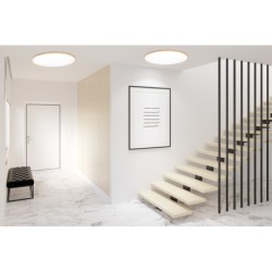 TENS Lubinis šviestuvas Medžio 48W LED 3000/4000/6000K 59cm Balta + pultelis