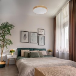 FIGARO Lubinis šviestuvas Medžio 24W LED 3000/4500/6000K 38cm Balta + pultelis