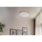 FIGARO Lubinis šviestuvas Medžio 24W LED 3000/4500/6000K 38cm Balta + pultelis