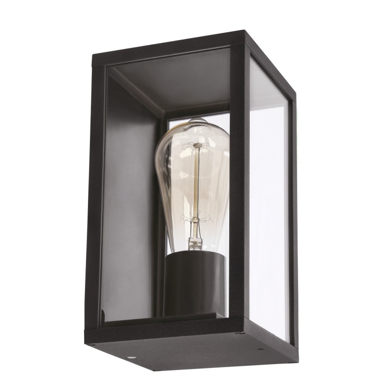 Sieninis lauko šviestuvas Hoya 12x22cm Juoda 1xE27 IP44
