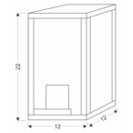 Sieninis lauko šviestuvas Hoya 12x22cm Juoda 1xE27 IP44